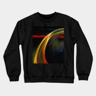 High Resolution Red and Orange Streak by Georgia O'Keeffe Crewneck Sweatshirt